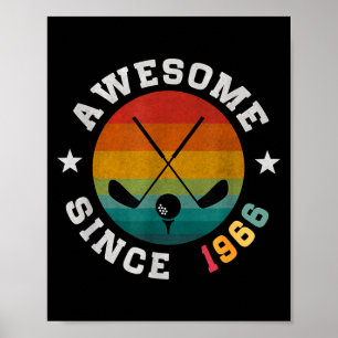 Affiche Cadeau de golf pour anniversaire 60 ans Incroyable