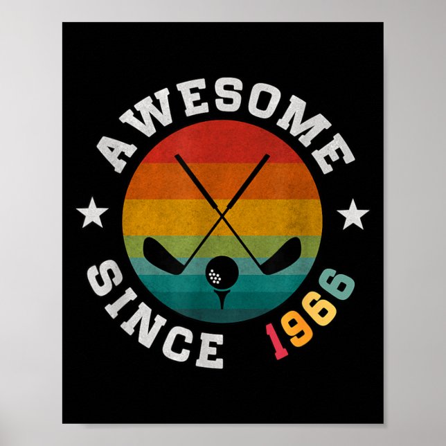 Affiche Cadeau de golf pour anniversaire 60 ans Incroyable (Devant)