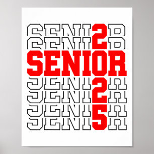 Affiche Cadeau De Graduation Senior Cl De 2025 Senior 2025