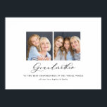 Affiche Cadeau de grand-mère minime<br><div class="desc">Poster cadeau de grand-mère avec script multi photo moderne. Un cadeau idéal pour les mamans,  papas,  grand,  grand-père de n'importe quel membre de la famille. Texte élégant et étonnant.</div>