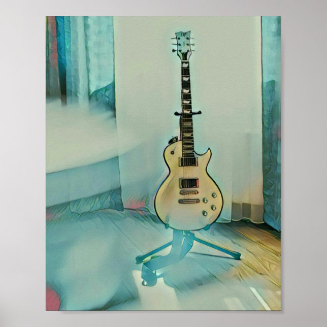 Affiche cadeau de guitare classique pour papa (Devant)