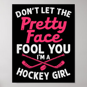 Affiche Cadeau De Hockey Pour Femmes Joueuses De Hockey Su