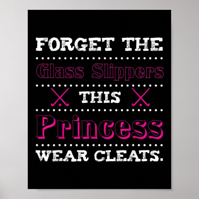 Affiche Cadeau de hockey sur gazon pour princesse Joueuse  (Devant)
