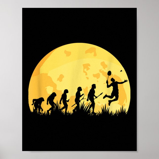 Affiche Cadeau de joueur de badminton lumineux d'évolution (Devant)