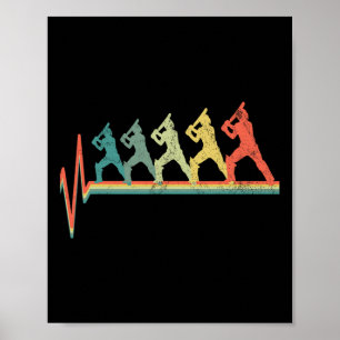 Affiche Cadeau de joueur de cricket Crickeur Battement de 