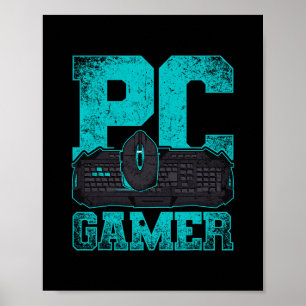 Affiche Cadeau de joueur de jeux informatiques de sport de