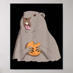Affiche Cadeau de jour de la marmotte drôle de tee-shirt d