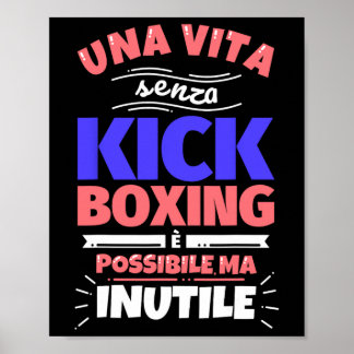 Affiche Cadeau de kickboxing drôle Sports athlétiques - Pa