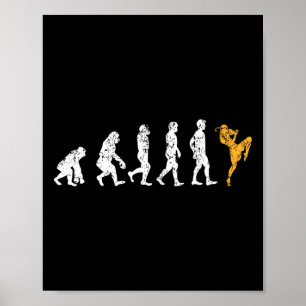 Affiche Cadeau de kickboxing Funny Evolution Muay Thai 