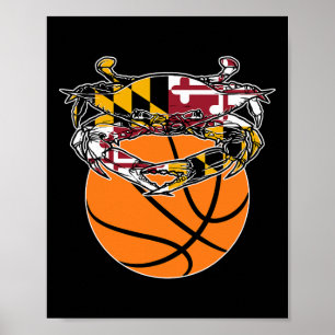 Affiche Cadeau de la Fierté d'État du crabe du Maryland - 