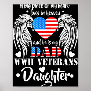 Affiche Cadeau de la fille des vétérans 2ème guerre mondia