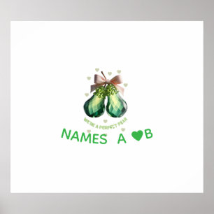 Affiche Cadeau de la Saint-Valentin en cristal personnalis