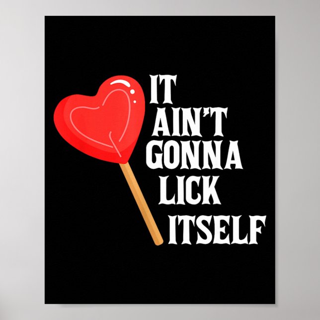 Affiche Cadeau de la Saint-Valentin Mignon Bonbon Il ne va (Devant)