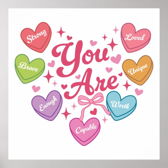 Affiche Cadeau de la Saint-Valentin | Tu es mon amour (Devant)