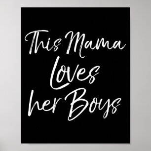 Affiche Cadeau de maman de garçon mignon pour la fête des
