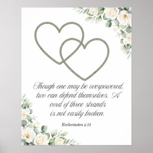 Affiche Cadeau de mariage et d'anniversaire de mariage : U