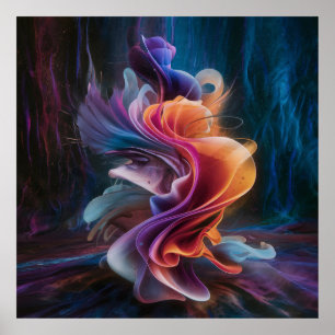 Affiche Cadeau de mariage Luxueux Abstrait pour couple mar