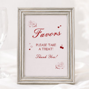 Affiche Cadeau de mariage vintage burgundy Saint Valentin