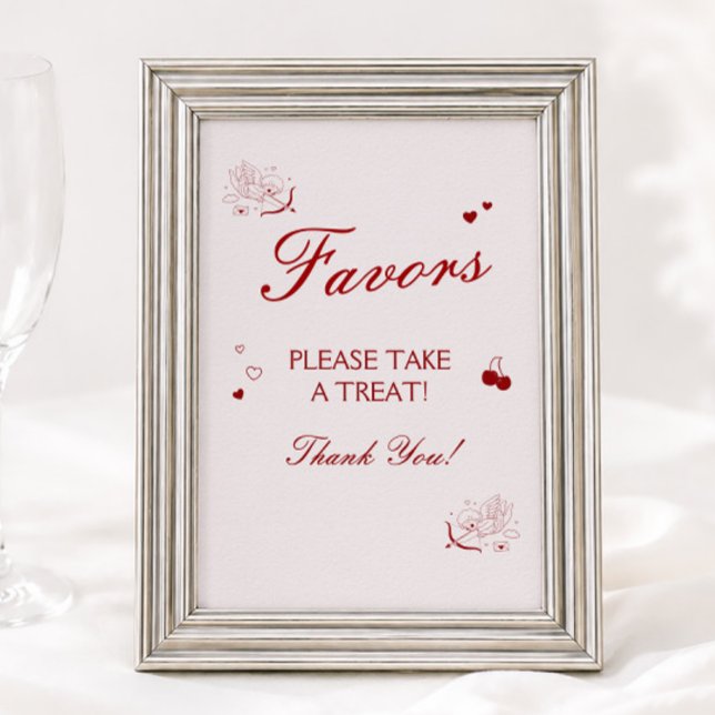 Affiche Cadeau de mariage vintage burgundy Saint Valentin (Créateur téléchargé)