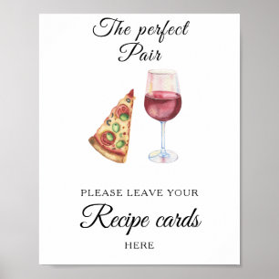 Affiche Cadeau de mariage Votre carte de recette ici