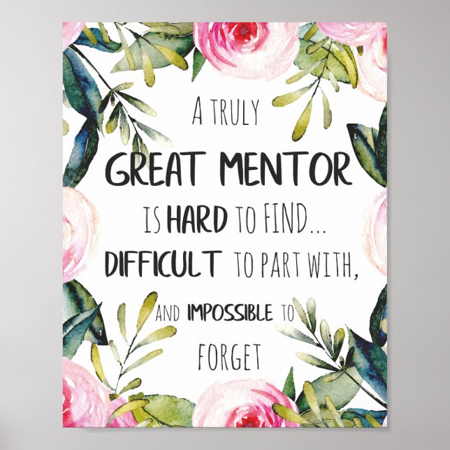 Affiche Cadeau de mentor vraiment génial Citation d'appréc (Devant)