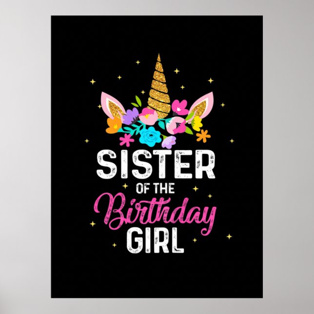 Affiche Cadeau de mère | Sœur de la filleuse d'anniversair (Devant)