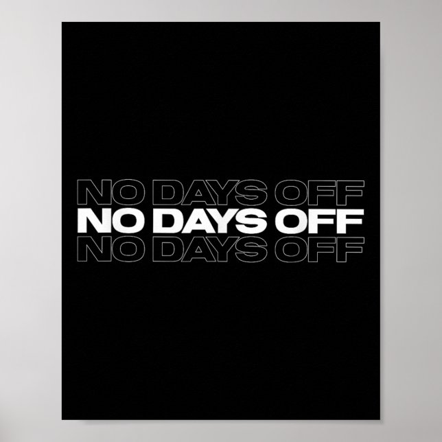 Affiche Cadeau de motivation pour musculation sans jours d (Devant)
