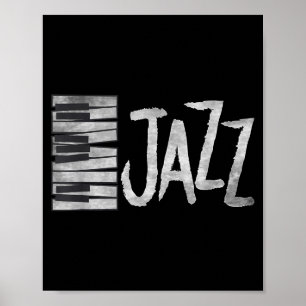 Affiche Cadeau de musicien aniste vintage clavier Ano jazz