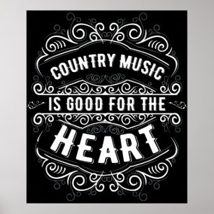 Affiche Cadeau de musique country pour femmes amateur de m