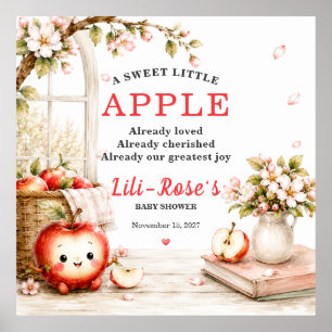 Affiche Cadeau de Naissance Douce Petite Pomme pour la Nur