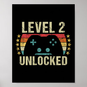 Affiche Cadeau de naissance vintage pour enfants de 2 ans