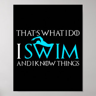 Affiche Cadeau de natation drôle de citation de sport pour