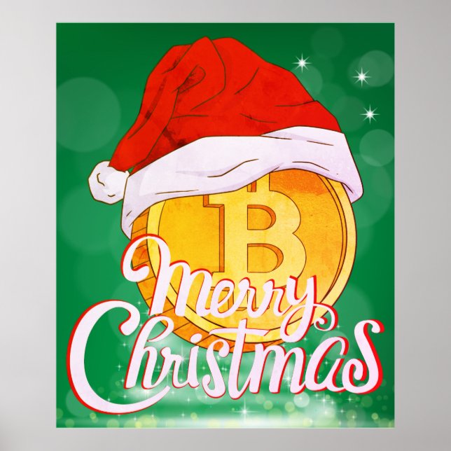 Affiche Cadeau de Noël Bitcoin pour Day Traders (Devant)