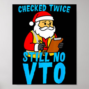Affiche Cadeau de Noël de collègue de père Noël Swagazon v