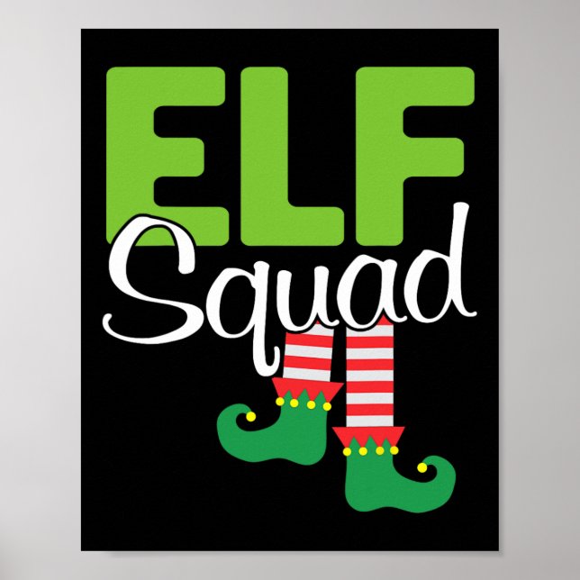 Affiche Cadeau de Noël Elf Squad (Devant)