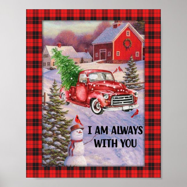 Affiche Cadeau de Noël | Je Suis Toujours Avec Vous (Devant)