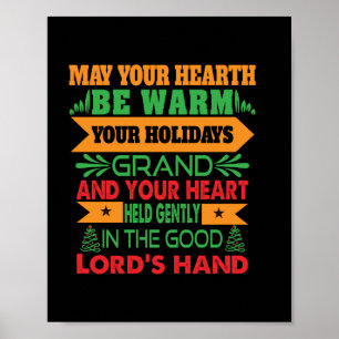 Affiche Cadeau de Noël Que Votre Coeur Soit Chaud
