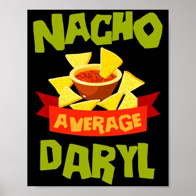 Affiche Cadeau de nom d'anniversaire drôle de daryl moyen  (Devant)