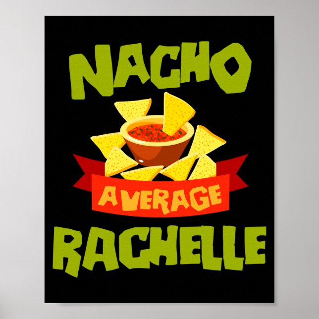 Affiche Cadeau de nom d'anniversaire drôle de rachelle moy (Devant)