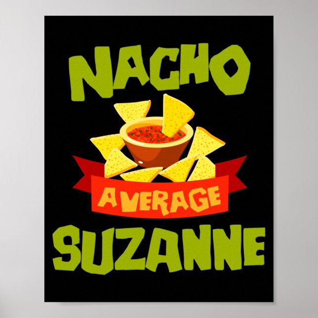 Affiche Cadeau de nom d'anniversaire drôle de Suzanne moye (Devant)