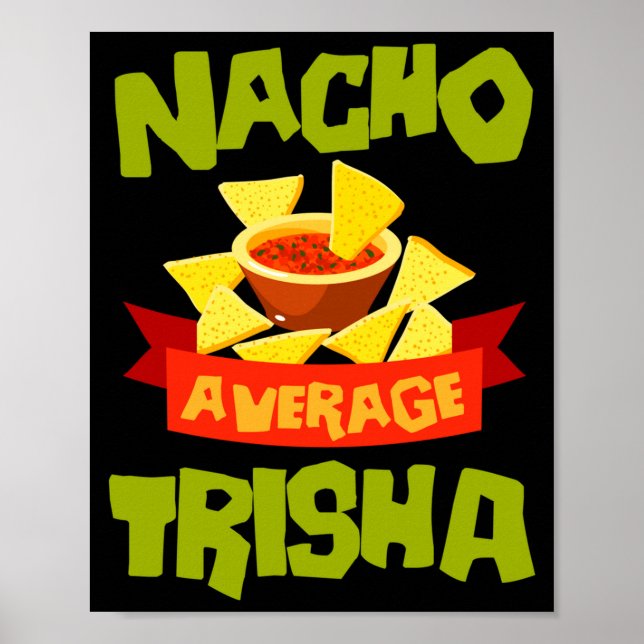 Affiche Cadeau de nom d'anniversaire drôle de trisha moyen (Devant)