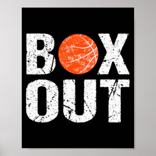 Affiche Cadeau de nouveauté disant Box Out entraîneur de b