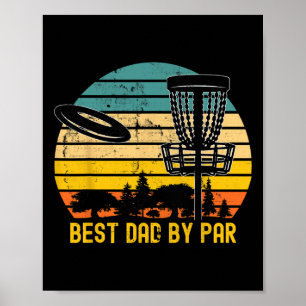 Affiche Cadeau de papa de golf à disque vintage - Meilleur
