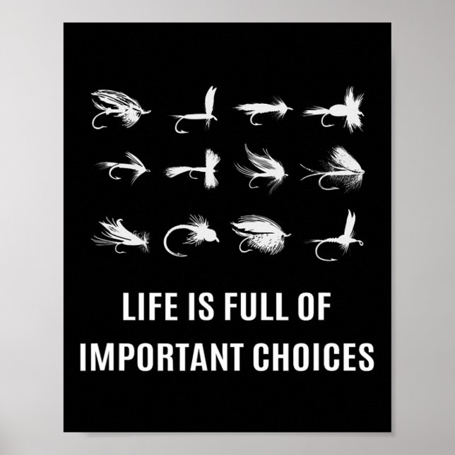 Affiche Cadeau de pêche à la mouche pour pêcheur (Devant)