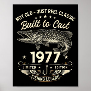 Affiche Cadeau de pêche pour 49e anniversaire hommes Origi
