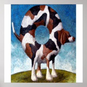Affiche Cadeau De Peinture Bagel-Beagle