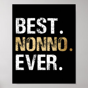 Affiche Cadeau de petite-fille petit-fils meilleur Nonno