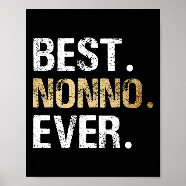 Affiche Cadeau de petite-fille petit-fils meilleur Nonno  (Devant)