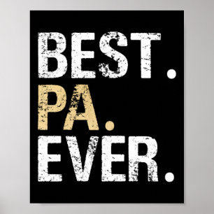 Affiche Cadeau de petite-fille Petit-fils Meilleur Pa