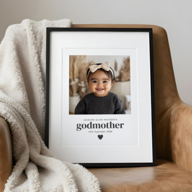 Affiche Cadeau de photo de marraine (Godmother Photo Keepsake Poster)